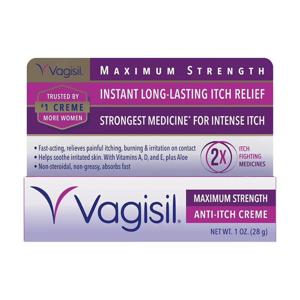 Vagisil Anti-Itch Creme Long Lasting Itch Relief, Maximum Strength - 1 Oz